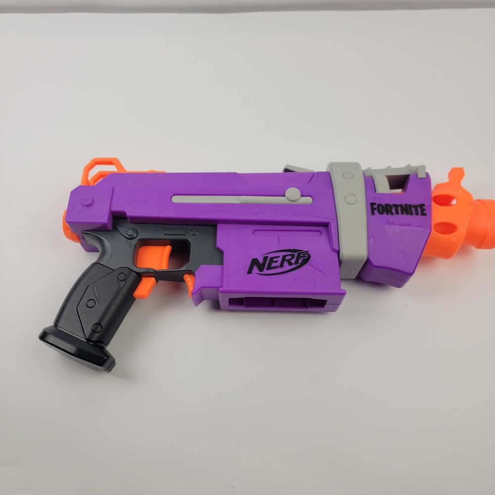Nerf Fortnite SMG-E Motorized Dart Blaster Purple Orange Toy Gun